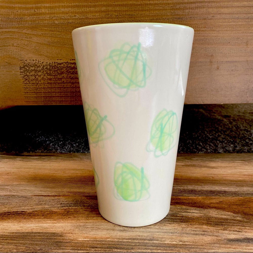 MCM Style Atomic Swirl Vase Cream/Green/Yellow Perfect!